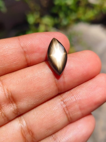 7.99 Cts A STUNNING NO HEAT BLACK STAR SAPPHIRE A RARE MARQUISE SHAPE OF SHARP ⭐ - Bild 5 von 8