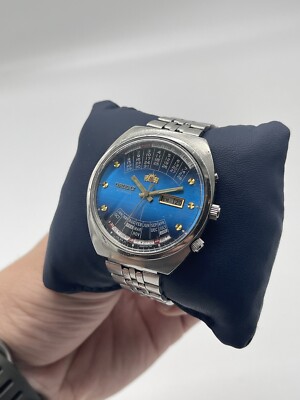 Rare 90s Orient College Watch Blue Sea Print Multi Year. WORK! | eBay