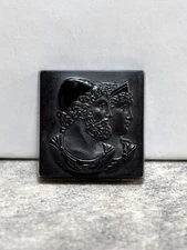 Cameo Roman Greek Gods Hephaestus Vulcan Aphrodite Venus. 19th Century Black Onyx.
