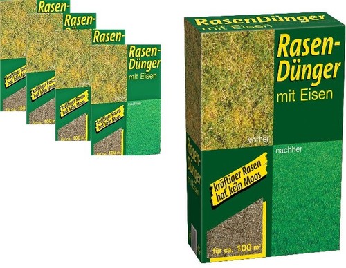 5x 3kg Spezial RasenDünger mit Eisen Rasen Dünger gegen Moos & Unkraut