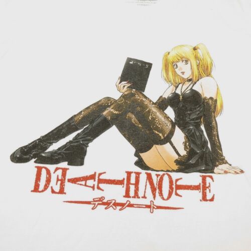 DEATH NOTE MISA ANIME JAPAN JAPANESE TEE T SHIRT Mens M White  - Afbeelding 1 van 4