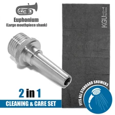 CLEANING AQUA NOZZLE & TOWEL for EUPHONIUMS with LARGE SHANK mouthpiece.KGUBrass