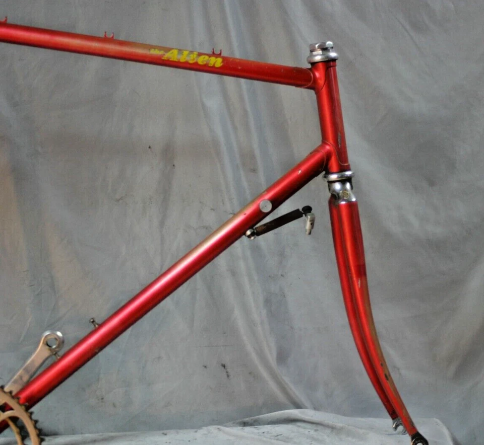 1981 Basso The Alien conjunto de quadros de bicicleta de estrada 59cm grande aço Campagnolo - Imagem 4 de 4