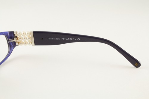 Very Rare Authentic Chanel 3155-H c. 1089 51mm Navy Blue Glasses Frames Italy - Picture 5 of 6