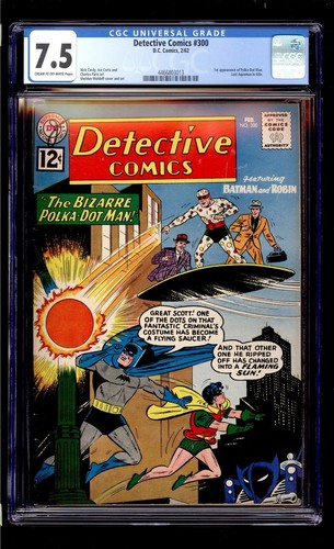 Detective Comics #300 1962 CGC 7.5 VF- C/OW High Definition Scans**