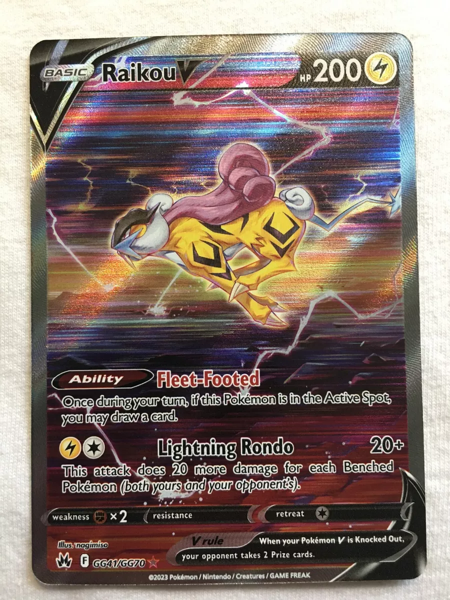 Pokemon - Raikou V *Ultra Rare* Crown Zenith GG41/GG70 (NM) – Envoy Cards