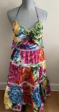 New FARM RIO Rainbow Chita Flower Midi Dress size S M L ($335) NWT Anthropologie