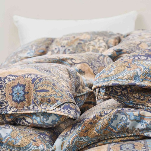 Accogliente piumino oversize Boho Paisley stampa fiori, coperta letto king queen size - Foto 4 di 18