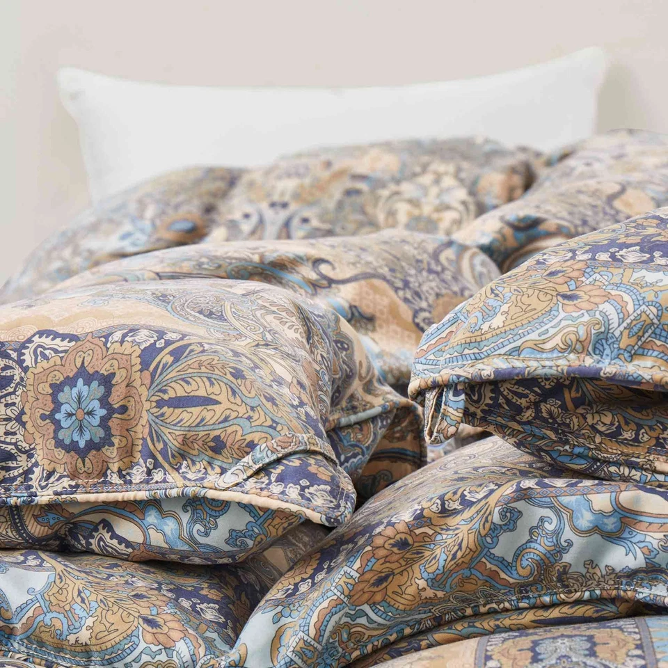 Cozy Oversized Boho Paisley Flower Print Down Comforter, King Queen Bed Blanket - Image 4 of 4