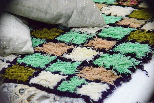 3x6 Handmade Moroccan Cotton Green Area Rug Soft Rag rug Vintage Rag rug - Picture 5 of 6
