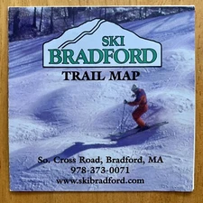 2002-2003 SKI BRADFORD Resort Trail Map Brochure  MA