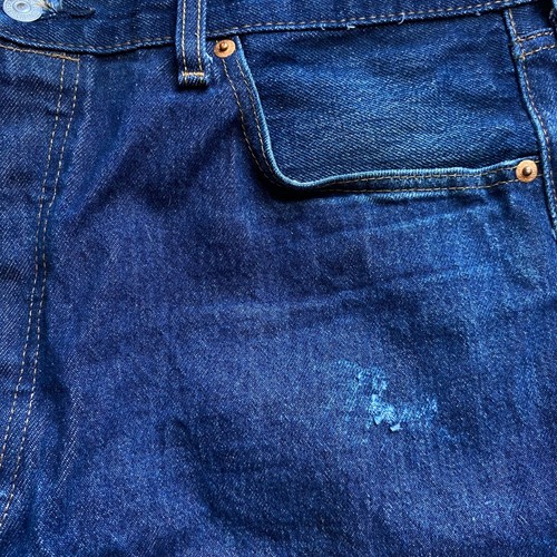 Levi’s 501 Button Fly Jeans Men’s 40x30 Dark Blue Denim Straight Leg 100% Cotton - Picture 2 of 12