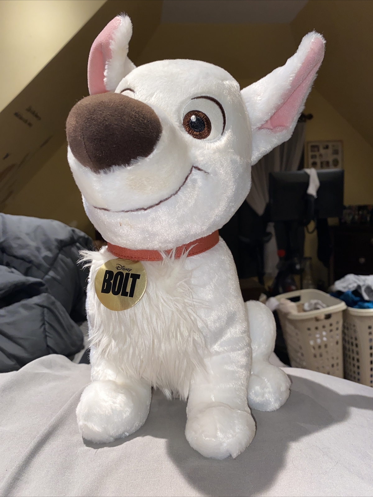 Disney Store Plush Sitting Bolt Stuffed Animal 12 Disney Store Plush Sitting Bolt Stuffed Animal 12