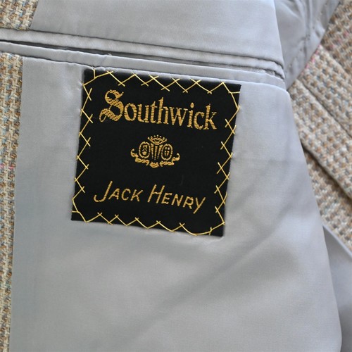 Southwick 42S Beige Blanketweave Tweed USA Made Wool Blazer Jacket Sport Coat - Picture 16 of 24