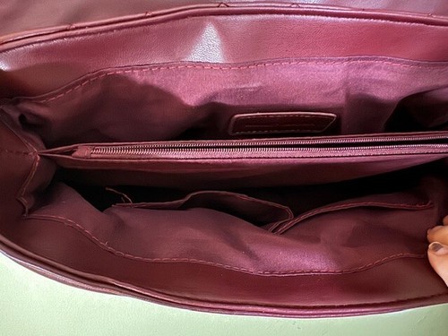 Badgley Mischka Quilted Messenger Bag Plum Color NWT - Picture 20 of 24