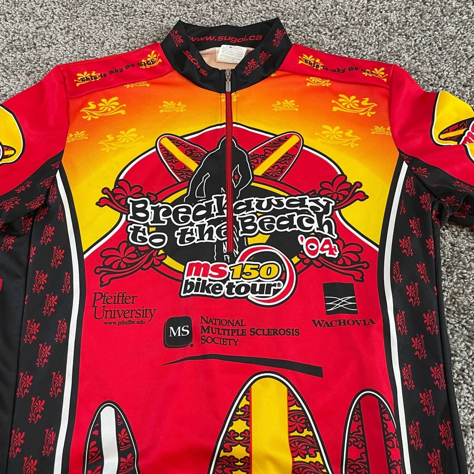 Camiseta deportiva de ciclismo Sugoi para hombre mediana naranja 1/4 cremallera Foto 2 de 4