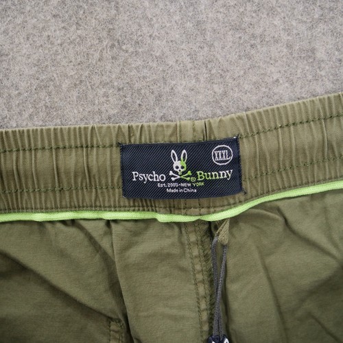 Psycho Bunny Shorts Mens 3XL XXL Green Flat Front Drawstring Elastic Waist New - Picture 7 of 16