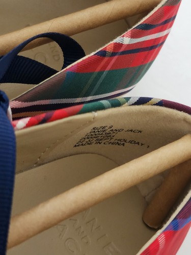 Janie And Jack tartan bow shoes Toddler Size 9 NWT - 第 13/17 張圖片