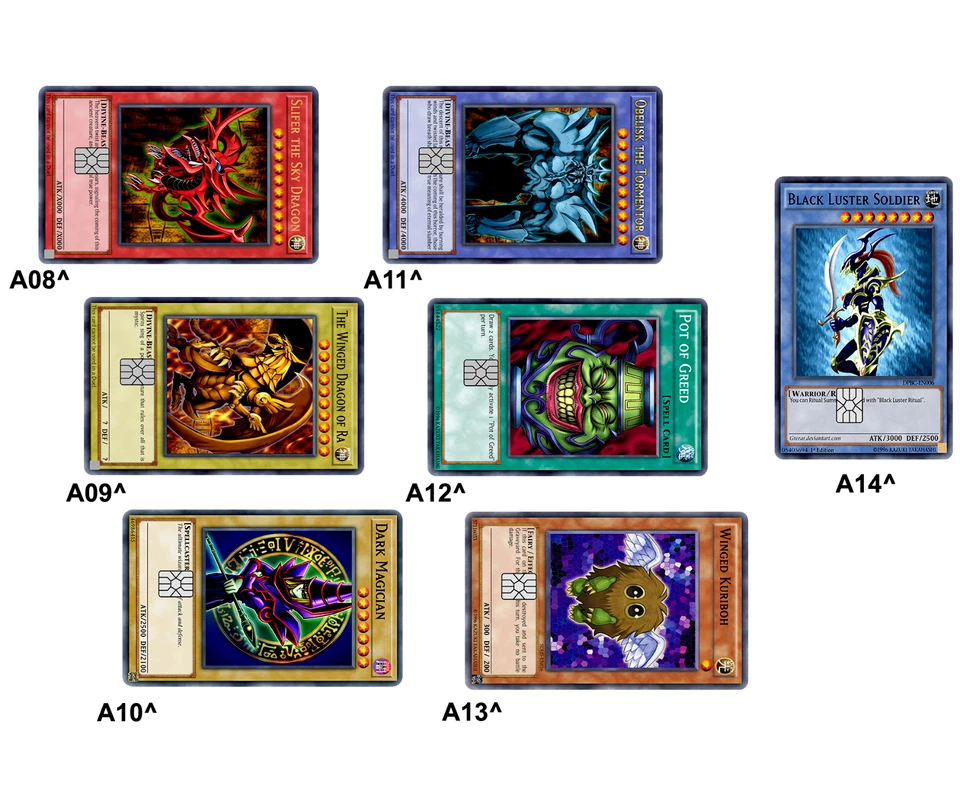 Yuh-gii-oh Card Collection Credit Card Skin / Wrap Decal Pre-Cut Sticker - Image 2 of 4