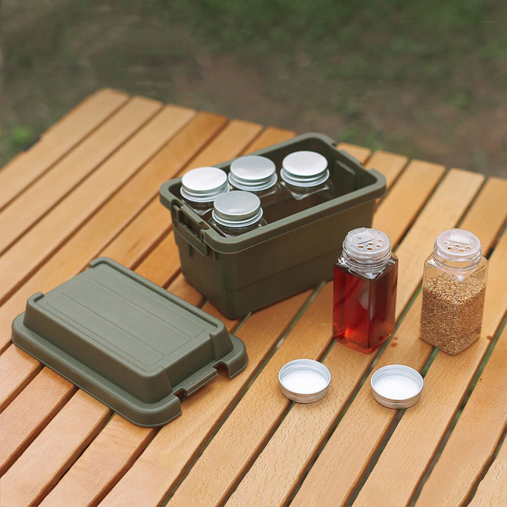 Spice Box Container Stackable Outdoor Storage Box Travel BBQ Camping  Supplies