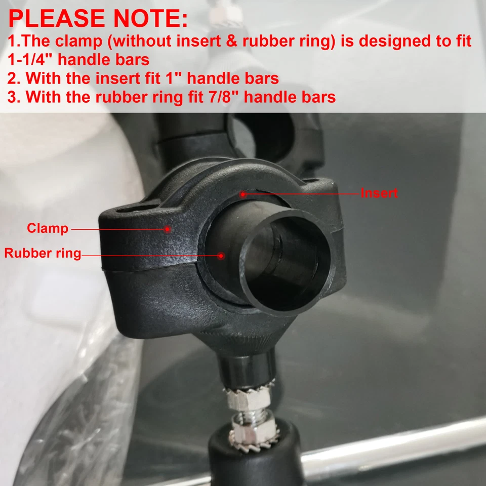 Guidão transparente motocicleta 18"x16" para-brisa 7/8"" 1"" para Honda VTX 1300 1800 - Imagem 2 de 4