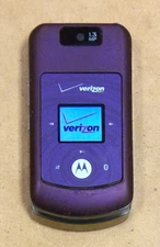 Motorola Moto W755 - Purple and Silver ( Verizon ) Flip Phone - Very Rare Color