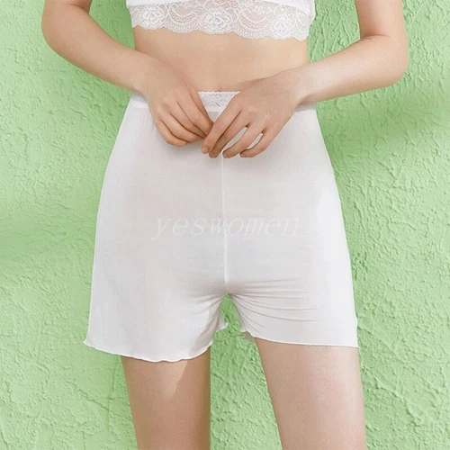 Damen 100 % reine Seide halbe Slip Shorts Untershorts Pettipants unter Schlitz Rock - Bild 4 von 20