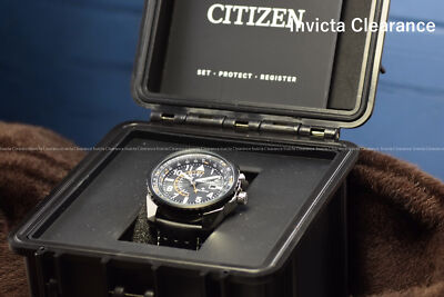 Citizen Mens Eco-Drive Promaster Nighthawk Leather Strap Quartz