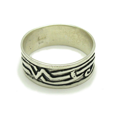 Schlichter Sterling Silber Ring echt gestempelt massiv 925 Band Handarbeit Kaiserin