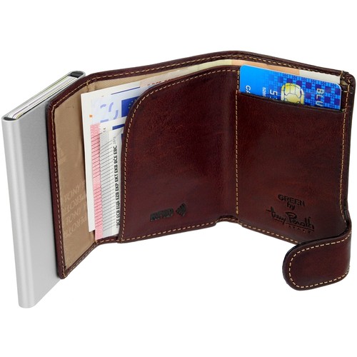 Tony Perotti Leather Aluminum EC Cards Credit Card Case Money Clip Dollar Clip - Picture 6 of 34
