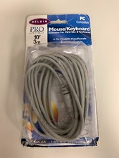 Belkin 10' Extension for PS/2 Mice  Keyboard USB 6-pin din NEW OEM computer