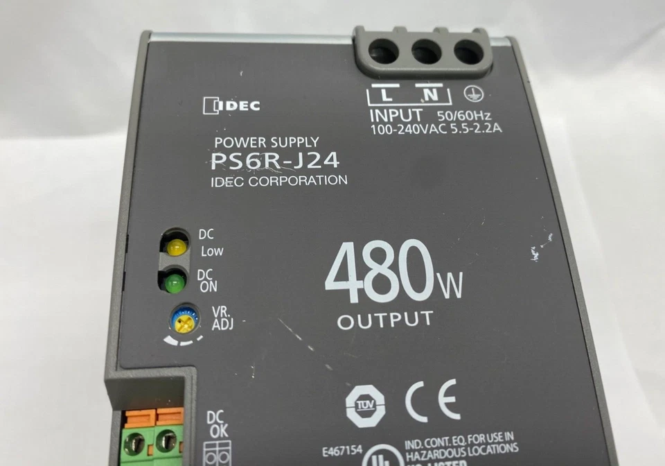 IDEC power supply PS6R-J24 100-240vac single phase with, output 24 volt DC 20A - Image 4 of 4
