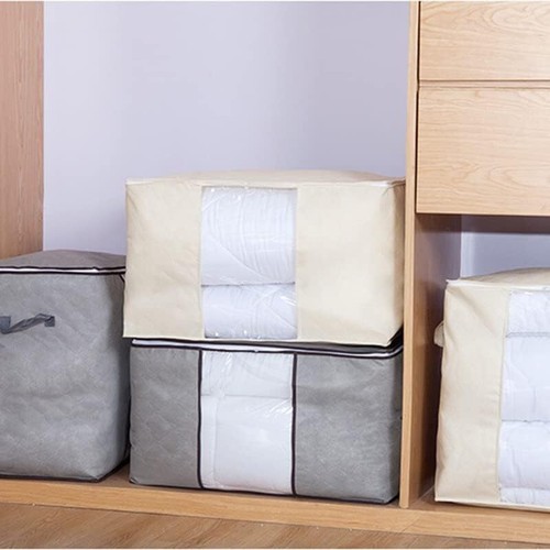 4X Clothes Storage Bags Zipped Organizer Underbed Wardrobe Cube Closet Boxes UK - Picture 7 of 15
