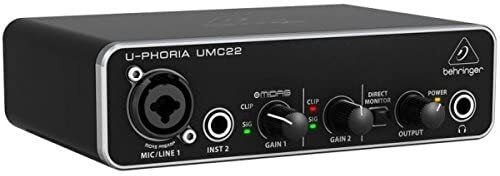 Behringer U-PHORIA UMC22 2in2out USB Audio Interface and Accessory