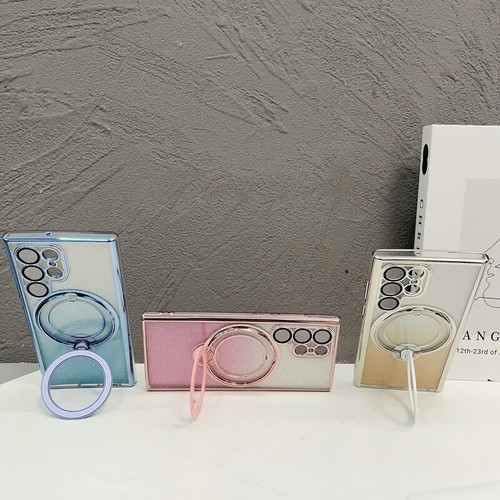 Für Samsung S23 S22 Ultra S20FE A14 Glitzer Stoßfest Magnet Ständer Hülle Cover - Bild 3 von 24