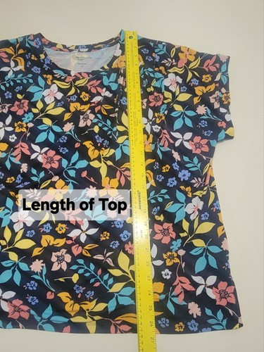 Comfort Code Cuddl Duds Super Soft Tee Shirt Sz 2X Multicolor Print Short Sleeve - Picture 13 of 13