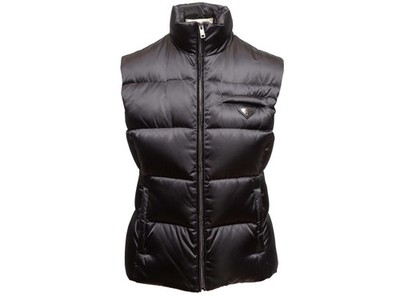 Black Prada Down Puffer Vest Size IT 40