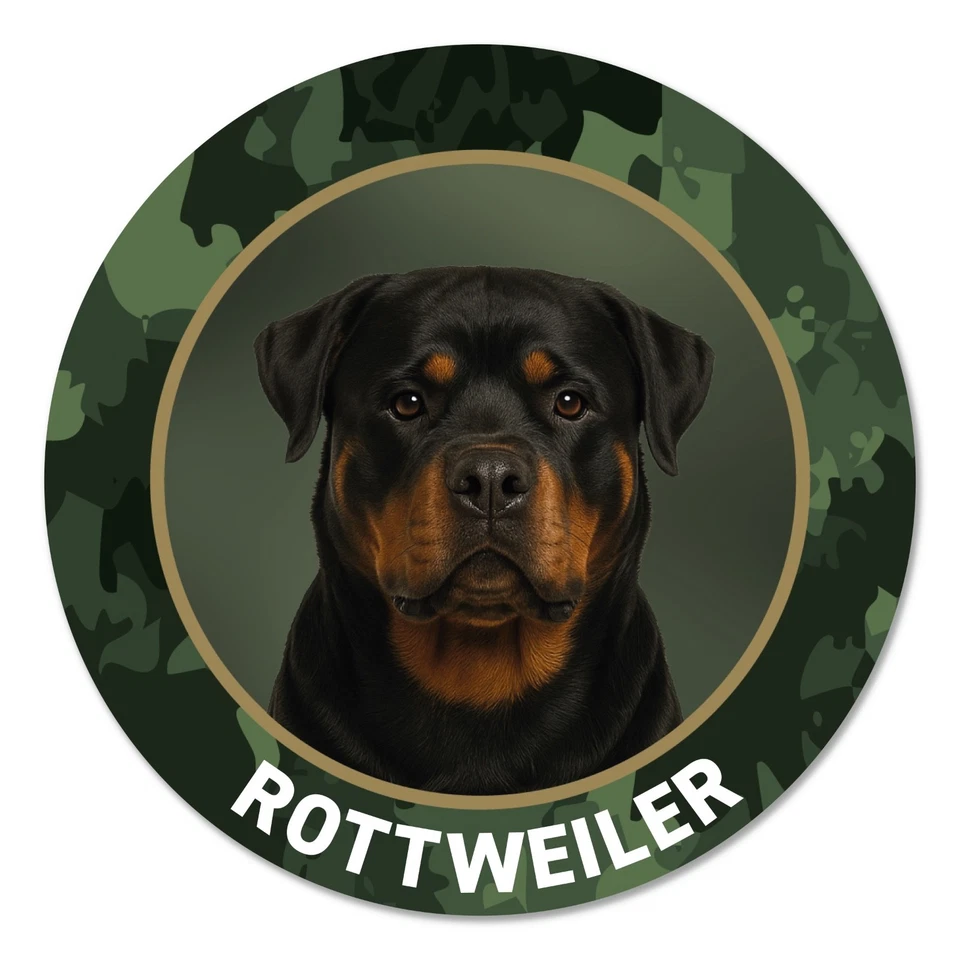 Rottweiler Autoaufkleber Sticker, Zaunschild "Hier wache ich" Warnschild Hunde - Bild 2 von 4