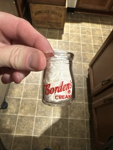 Borden’s Cream ACL Restaurant Creamer Milk Bottle - Picture 1 of 8