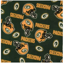 NFL Green Bay Packers Fleece Fabric - Official Licensed - 60" Wide - By The Yard