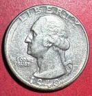 1940S US Washington SILVER Quarter! "San Francisco" Mint! Choice AU! Old US Coin