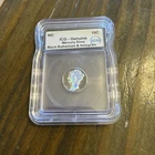 Mercury Dime Black Ruthenium Hologram ICG Genuine Colorized Coin