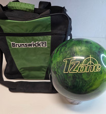 Brunswick T Zone Green Envy Bowling Ball 9 lb Drilled with Bag