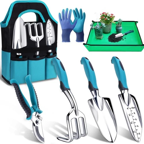 Heavy Duty Aluminum Garden Tool Set with Storage Bag - Durable Gardening Tools deal from eBay