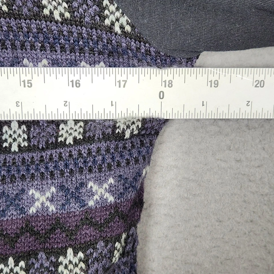 Sudadera con Capucha Oakley Mujer Pequeña Negra Gris Púrpura Cremallera Reversible YKK Fair Isle FA13 Foto 3 de 4