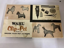 RARE Vintage Wahl Clip Pet Animal Electric Clippers Dog Grooming Works SEE VIDEO
