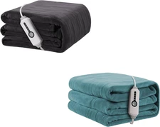 Electric Heated Blanket 62"X84" Twin Size, Soft Coral Fleece with 4 Heating Leve