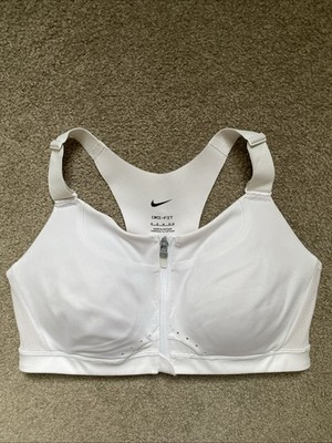 Nike Alpha Dri-fit High Support Padded Zip Front Sports Bra Size M (C-E)