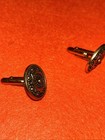 Vintage Anson Cufflinks  Torpedo Fastener Gold Tone Round Art Deco Design — photo 8