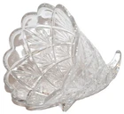VTG Marquis by Waterford Crystal Cornucopia Horn of Plenty Vase Centerpiece